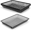 Office Metal Mesh Basket for Desk, Single Paper Tray Organizer, Turn in Trays Classroom, Flat Mail Letter Storage Basket for Office Home Drawers School, Black (5 Pack)