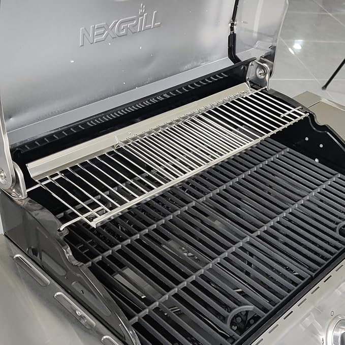 20.6''-32.08'' Adjustable Universal Stainless Steel Grill Warming Rack - Fits Nexgrill (720-0830H/X, 720-0888B/N, 720-0958B), Dynaglo, Cuisinart, Monument 4/5 Burner Gas Grills