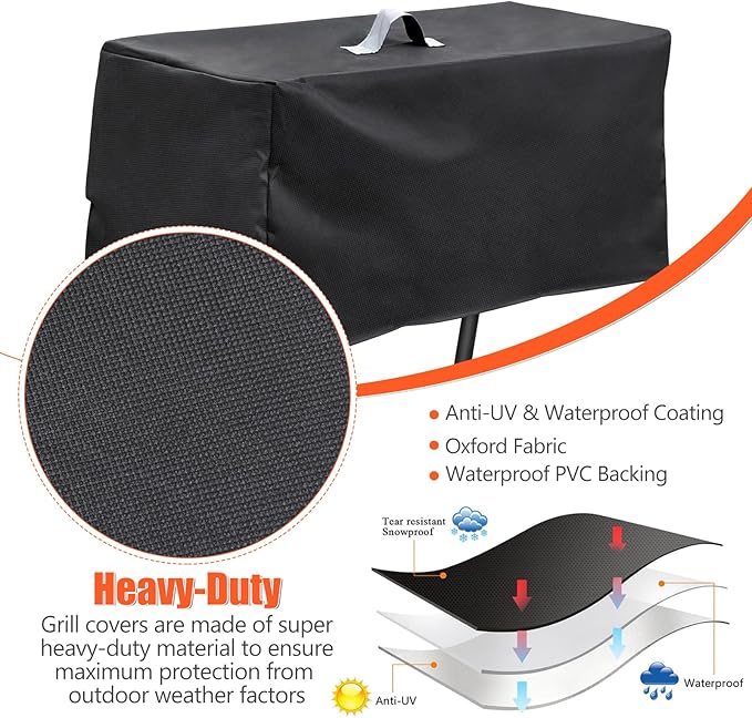 QuliMetal Patio Cover and Carry Bag for Camp Chef 2 Burner Stove, Stove Grill Cover and Carry Bag for Camp Chef Stove EX60P, EX60LW, EX60PP, EX60B, EX280LW, EX170LW, Gas One B-5000 B-4545 B-4900