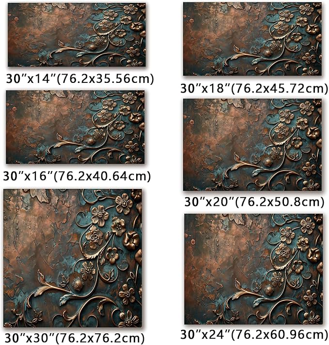 LMSDYSHU Tempered Glass Backsplash for Kitchen, Retro Plum Blossom, Frameless, Stove Backsplash Protector for Wall,Easy to Clean, Home Decor (30"x24")