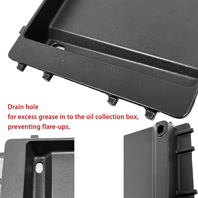 Direct Store DC128 7658 Cast Iron Griddle for Weber Spirit 200, Spirit 300, Spirit II 200, Spirit II 300, Spirit E210, E310, Genesis Silver/Gold B/C, Genesis 1000-5000, Replace for Weber 7597 Griddle