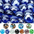 Mr. Fireglass 10 Pound Fire Glass Beads, 1/2" Reflective Round Fire Glass Drops for Propane & Natural Gas Fire Pits, Smokeless Fireplace Glass Rock for Outdoor Patio & Landscape, Royal Cobalt Blue