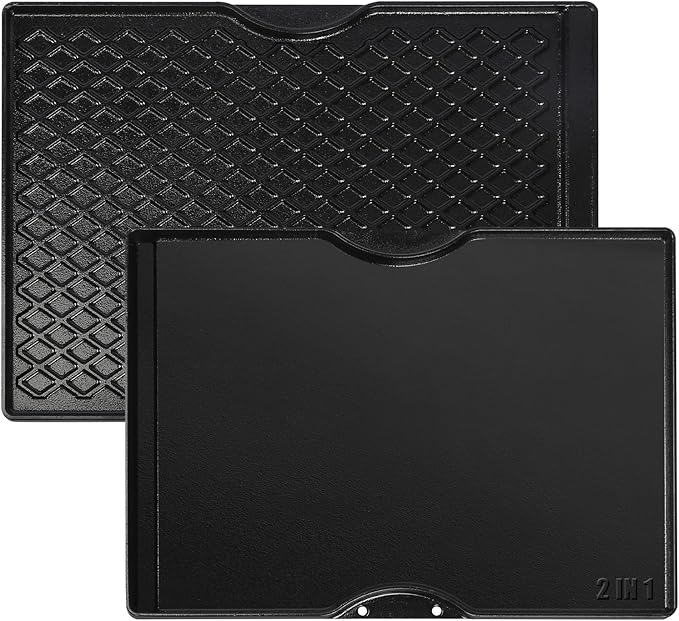 Cast Iron Griddle for Weber Genesis II 300 Series Replacement for Genesis II E-310 E-315 E-325 E-330 E-335 S-310 S-335 S-345 & LX 300 (2017+), 18.75" x 13.25" Flat Top Grill Plate 66095 66802 66805
