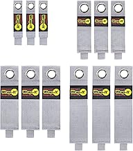 Wrap-It Storage Heavy-Duty Straps - (Assorted 12 Pack) Silver - Hook and Loop Hanging Extension Cord Organizer for Cable Management and Storage on Garage Wall, RV Gadgets and Appliances