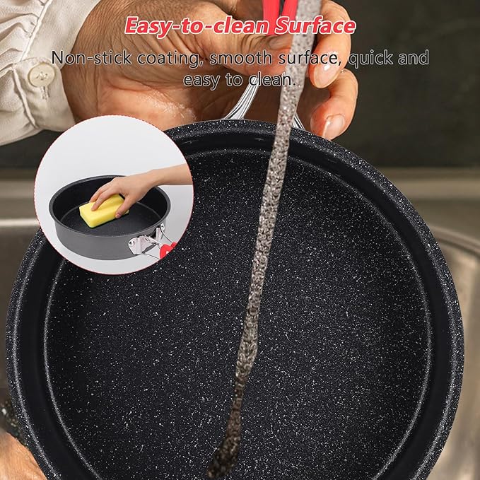 8inch Camping Frying Pan Aluminum Oxide Non stick Pan for Outdoor Camp Picnic