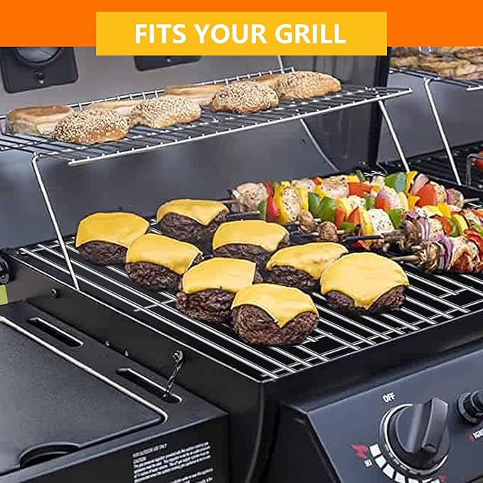 CANDANA Cooking Grates for Char Griller, Stainless Steel Grill Grids Stainless Steel Grill Rack 2121 2123 2222 2828 3001 3030 3725 4000 5050 5252 5650 9020