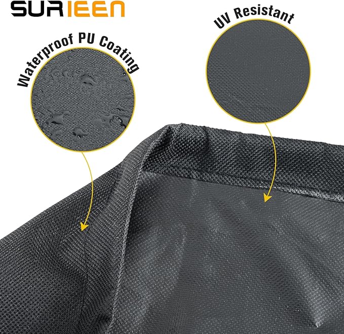 Fire Pit Cover for Solo Stove Bonfire Outdoor Smokeless Firepit, Small Round Waterproof 600DPolyester Shelter, Heavy Waterproof Protective Solo Stove Accessories,Solo Stove Yukon Cover (Black)