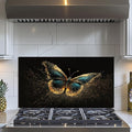 Evgosm tempered glass backsplash for stove, Butterfly Stove Splashback, Glass Backsplash, Used for Kitchen Wall Protection and Decoration, Easy to Install and Clean. (30x16'')