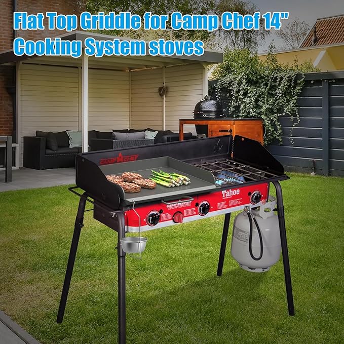Professional Flat Top Griddle for Camp Chef Pro 60x, EX60B, EX60P, EX60PP Stove Grills, Outdoor BBQ Accessories for Camp Chef Most of 1, 2 Burners Camp Propane Stove Grill, 1 Carry Bag