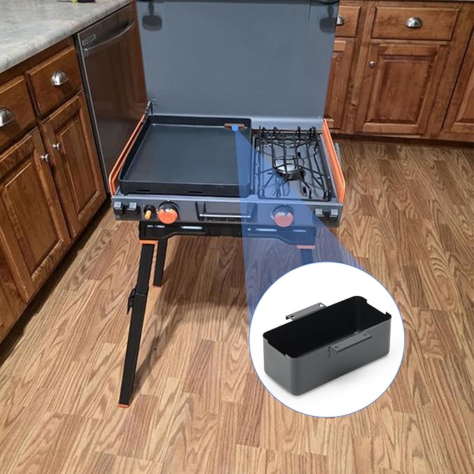 Grease Cup for Blackstone Adventure Ready 12" x 14" Propane Camping Griddle with Side Burner & 20" x 14" 2-Burner Propane Camping Griddle, Grease Catcher for Blackstone Portable Camping Griddle