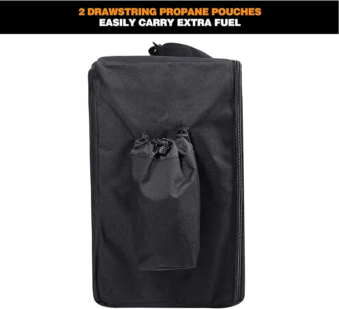 REDCAMP Camp Stove Burner Carry Bag for 2 Burner Stove, Large Stove Carry Case for Double Burner Stove Gas Grill Accessories, 34.5" L x 9" W x 16.5" H