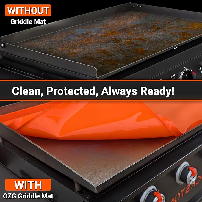 22" Premium Silicone Griddle Mat for Blackstone 22 Inch Grill, Heavy Duty Food Grade Silicone Griddle Cover, Keep Your Grill Clean and Rust-Free All Year Long