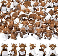 Beeveer 60 Pcs Mini Resin Highland Cow Figurines Bathroom Decor Mini Cow Figurines Cute Resin Miniature Sculpture Ornament Highland Cows Gifts for Landscape Office Garden Desk Party Table Decoration