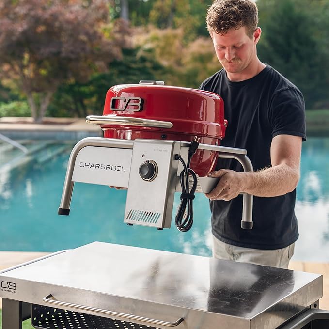 Charbroil Bistro Pro Tabletop Electric Grill, Red - 25302150