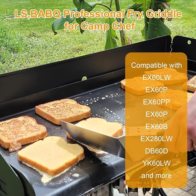 14'' x 32'' Professional Flat Top Steel Griddle for Camp Chef Griddle Plate for Camp Chef EX60LW EX60P EX60PP EX60P EX60B EX280LW DB60D YK60LW YK60LWC12 EX90LWB Stoves with Carry Bag