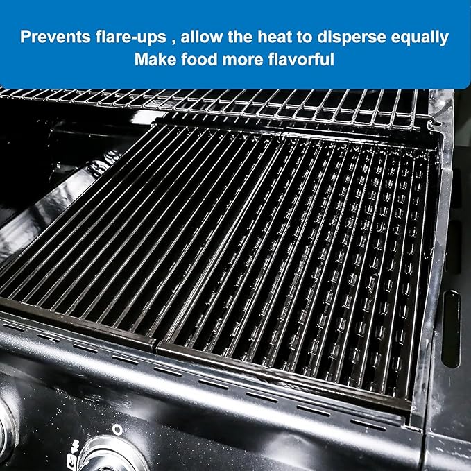 for Char-Broil Tru-Infrared Grill Parts 463633316 Stainless Steel Burners Heat Plates Cooking Grates Fits Charbroil Performance 2Burner 463645015 463672016 463370719 463336016 463672216 Grills