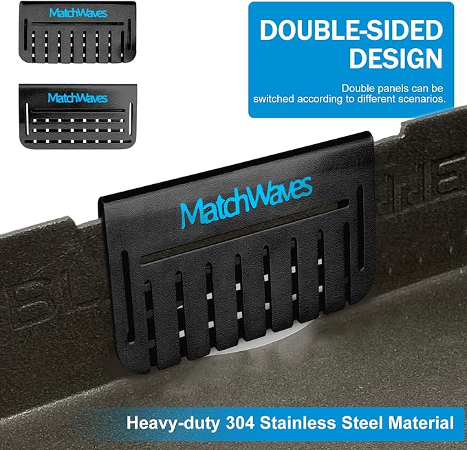 Grease Gate Blocker for Blackstone Griddle, Mesh Screen for Blocking Food from Falling into Rear Grease Catcher, Classic Movable Two-Sided Guard, Black, 1 Pack