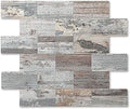 2026 New Upgrade Peel and Stick Backsplash Tile, Peel and Stick 11.34" X 11.57" Wall Tile for Kitchen, Bathroom, Fireplace, Laundry (Nature Light, 10 Packs)