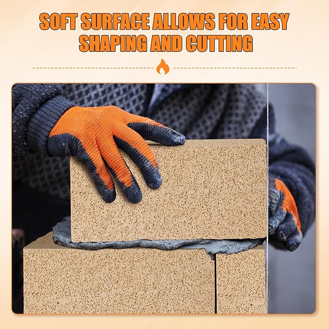 Ripeng 30 Pcs Insulating Fire Brick 3200F Rated Wood Stove Fire Bricks for Fireplaces Blacksmith Forges Heat Oven Kilns Insulation Block for Metal Clay Firing, Jewelry Soldering (9 x 4.5 x 1.25 Inch)