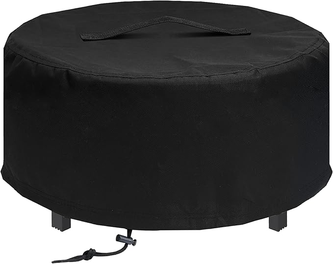 Fire Pit Cover for Solo Stove - Surround Tabletop Shelter, Elevation for Ranger & Bonfire Fire Pits, Black, 44" D x 20" H