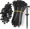 100 Pcs Nylon Universal Cable Tie Buckle - New T Multifunctional Nylon Zip Ties With Pin & Button Design Plastic Cable Fixion Tools Fasteners UV Resistant Zipties for Cars Daily Repair Bumper Clips