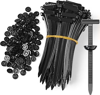 100 Pcs Nylon Universal Cable Tie Buckle - New T Multifunctional Nylon Zip Ties With Pin & Button Design Plastic Cable Fixion Tools Fasteners UV Resistant Zipties for Cars Daily Repair Bumper Clips