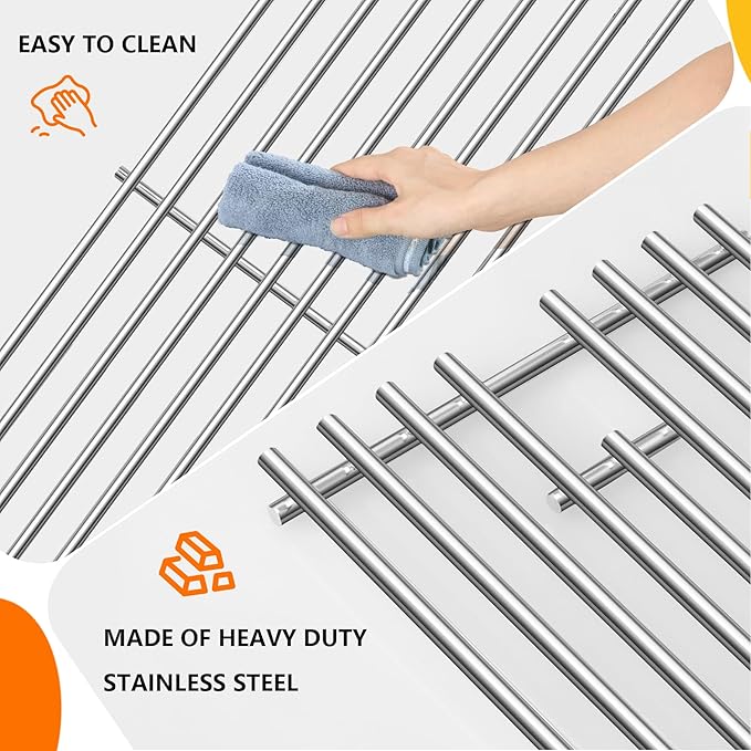CANDANA Cooking Grates for Char Griller, Stainless Steel Grill Grids Stainless Steel Grill Rack 2121 2123 2222 2828 3001 3030 3725 4000 5050 5252 5650 9020