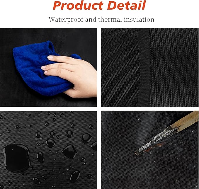 29.5'' Round Fire Pit Mat for Solo Stove Bonfire,Double-Sided Fireproof Grill Mat,Heat Resistant BBQ Accessory,Easy Clean & Reusable