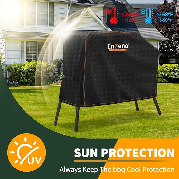 Enzeno Grill Cover for Blackstone 22 inch Griddle with Hood and Stand,Barbeque Griddle Cover Waterproof,BBQ Gas Grill Cover with Windproof Straps,Griddle Accessories for Blackstone 22 and 17 inch