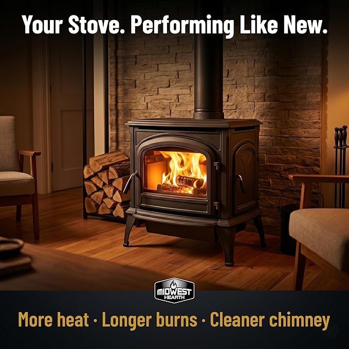 Midwest Hearth Wood Stove Catalytic Combustor Replacement Catalyst Blaze King Princess (4" x 10.6" x 2" Ceramic) Made in USA