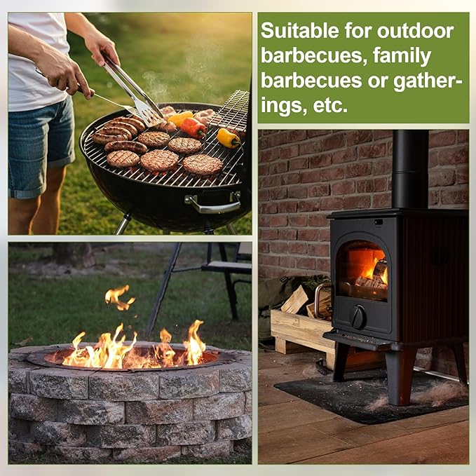 PATIKIL Cast Iron Fire Grate, 5.1" Round BBQ Grill Grate Replacement High Heat Charcoal Plate Fire Bottom Grate Grilling Accessories 6 Slots for Grilling Barbecue