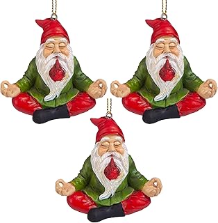 Zen Gnome Holiday Ornament: Set of 3
