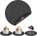 DocSafe 36" Fire Pit Mat for Solo Stove Bonfire,4 Layers Double-Sided Fireproof Under Grill Mat Protector for Deck,Patio,Round BBQ Mat Indoor Fireplace Pad for Solo Stove Accessories,Easy to Clean