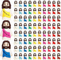 80PCS Little Jesus Figures, 10 Color Tiny Jesus Figurines in Bulk, Mini Jesus Figure to Hide and Seek Religious Gifts for Easter Egg Stuffers Fillers Gifts, Christian Gifts for Women Mom (80PCS)