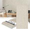 Olanglab Wood Slat Wall Panels 4 Pack, Acoustic Wall Panels, 47.24'' x 23.62" Each 3D Wall Panels for Interior Wall Decor (Light Oak-Grey Felt)