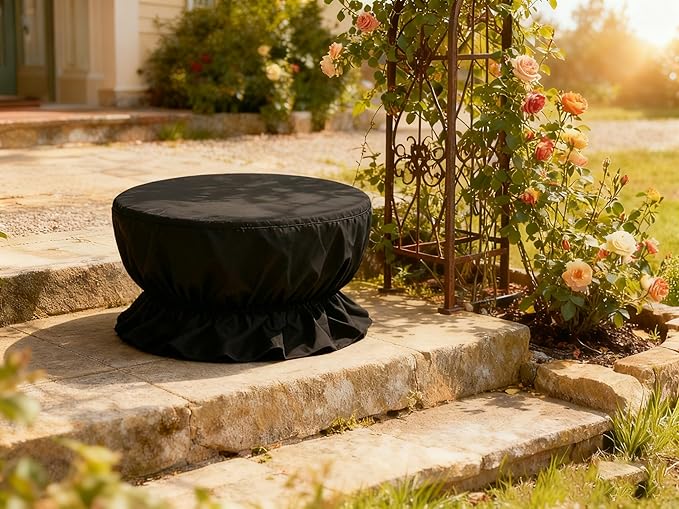POMER Firepit Cover for Cuisinart 24” Cleanburn Smokeless Fire Pit COH-800,for Cuisinart CHC-801 Waterproof Fire Pit Covers