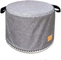 Round Fire Pit Cover for Bonfire Fire Pit Cover 19.5 Inch, Bonfire Cover Waterproof 20 Inch,Bonfire Fire Pit Accessories Outdoor Heavy Waterproof Protective Round (Grey)
