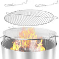 Uniflasy Fire Pit Shield and Cooking Grate for Solo Stove Yukon 27",304 Stainless Steel Spark Screen Cooking Grate for Backyard & Outdoor Fire Pits,Fire Pit Accessory Kits for Solo Stove Yukon