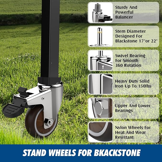 4 Pack Balancers for Blackstone Griddle Stand- Fits 22''/17'' Table Top Griddle, Ensures Legs Touch Ground Completely for Blackstone Accessories