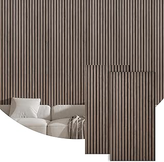 2 Packs Acoustic Wall Panel, 47.2"x23.6"x0.75" Wood Slat SoundProof Wall Panels, Sound Absorbing Dampening Panel for Office,Home Theater,Studio, Walnut