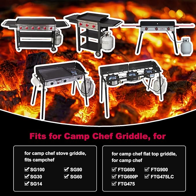Utheer Grease Catcher for Camp Chef Griddles with 15-Pack Foil Drip Pan Liners, Disposable Grease Cup Liners for Camp Chef SG14 SG30 SG60 SG90 SG100, Leakproof, Easy to Replace, Heat-Resistant