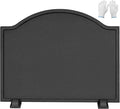 INNO STAGE 23 Inch Fireback for Fireplaces - Cast Iron Firebacks with Feet, Heavy Duty Fireplace Back Plate Protector, Fireplace Heat Reflector, Black