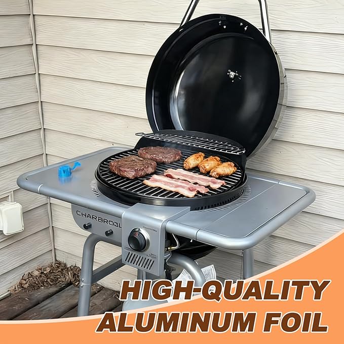 25302145 Foil Grease Tray Replacement Parts for Charbroil Bistro Pro 25302146 25302161 Electric Grill Parts, Aluminum Disposable Drip Pan Liners for Charbroil Bistro Pro Gas Grills, 20 Packs