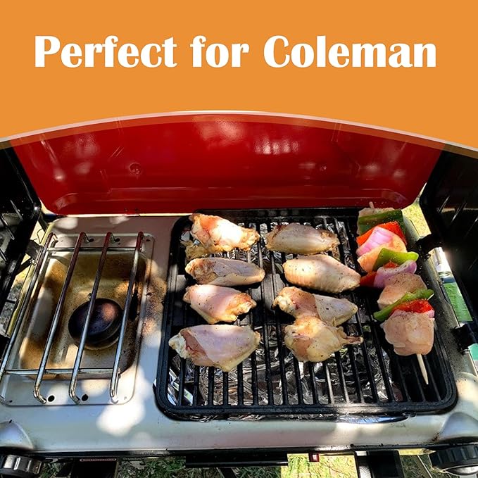 Cast Iron Grill Grates for Coleman 2-in-1 Camping Grill, Cooking Grid for Coleman 2 Burner Propane Stove, Fits Coleman Classic 2-Burner 2157480 2000020929 2000020925 2157480 ‎2000038016 Propane Stove