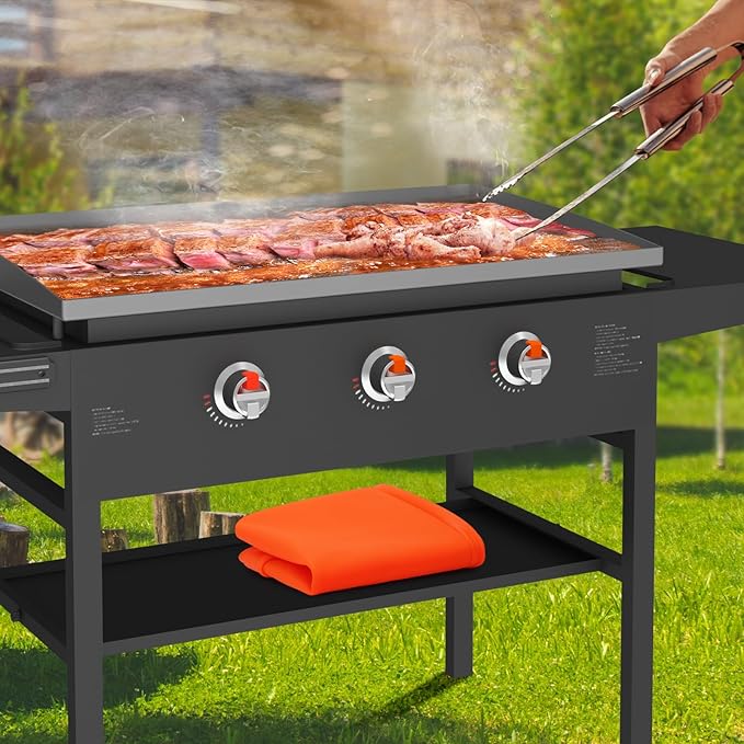 Silicone Griddle Mat Cover for Blackstone - 28 Inch True All-Encompassing Coverage Heavy Duty Food Grade Grill Buddy Mat, All Season Cooking Surface Protective Cover