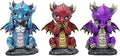 3Pcs See No Evil Hear No Evil Speak No Evil Dragon Figurines, Resin Baby Dragon Statue, Cute Desk Decor, Ideal Birthday Holiday Children's Day Gift