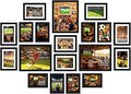 upsimples 19 Pack Picture Frames Collage Wall Decor for Mounting or Tabletop Display, Photo Gallery Frame Set for Family, Multi Sizes Including 8x10, 5x7, 4x6, Black