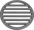 PATIKIL Cast Iron Fire Grate, 7" Round BBQ Grill Grate Replacement High Heat Charcoal Plate Fire Bottom Grate Grilling Accessories 6 Slots for Grilling Barbecue