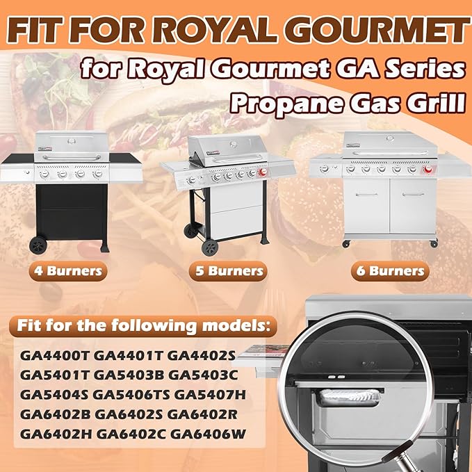 Grease Tray Liner for Royal Gourmet GA Series Propane Gas Grill Drip Pan Liner Barbecue Parts, Disposable Aluminum Foil Grease Cup for Royal Gourmet GA5401T GA5404S GA6402S Grill Accessories, 20 Pack