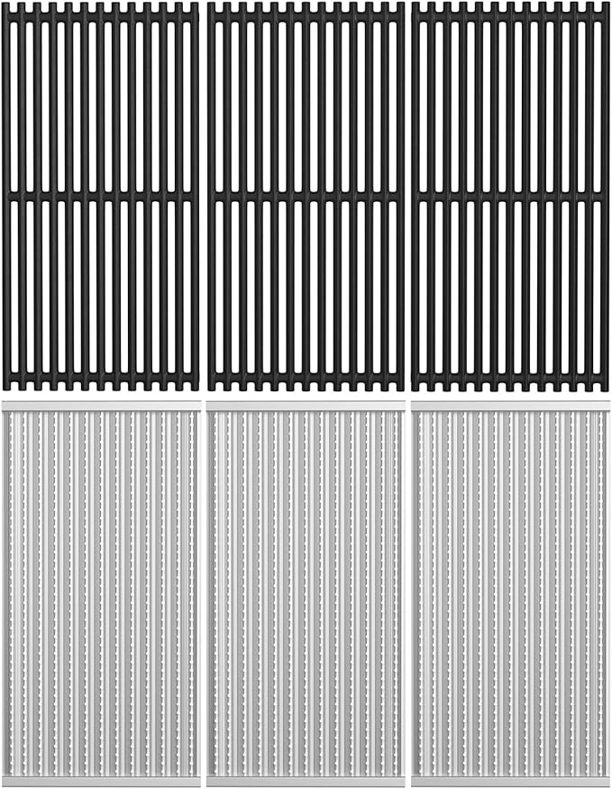 Cooking Grates and Emitter Plates Replacement Parts for Charbroil Commercial TRU-Infrared 4 Burner Grills 463242715 463242716 463276016 466242715 G533-0009-W1 G533-2200-W1 17" x 9 1/2" Grill Grid
